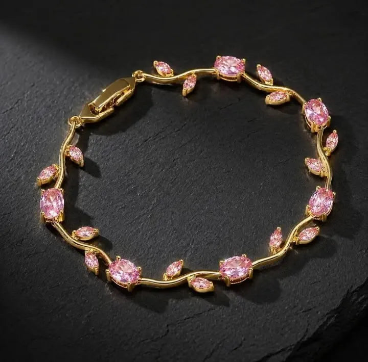 Pink Tulip Bracelet For Girls