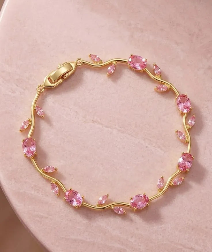 Pink Tulip Bracelet For Girls
