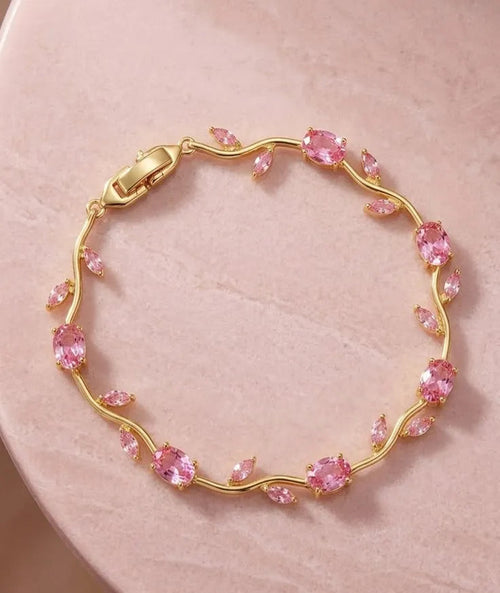 Pink Tulip Bracelet For Girls