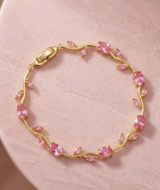 Pink Tulip Bracelet For Girls