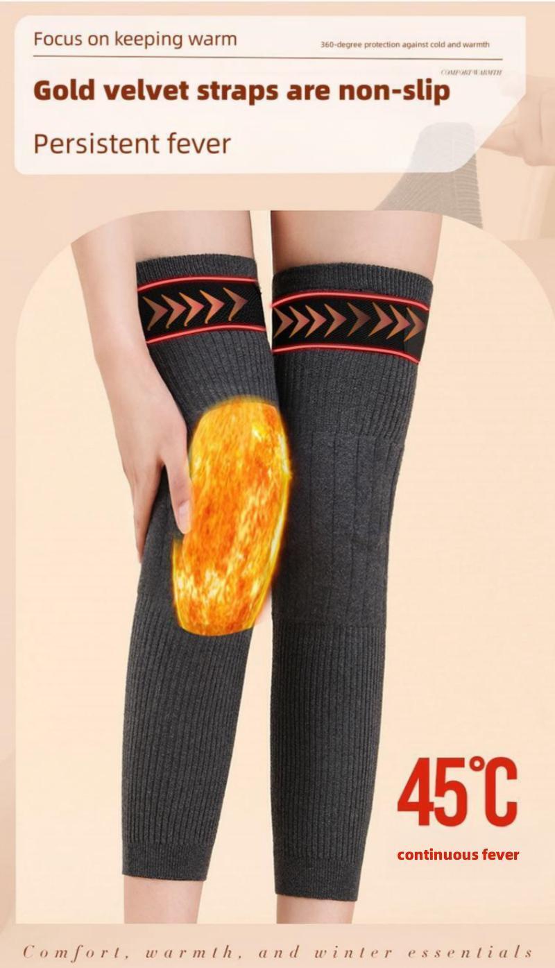 2 Pcs Adjustable Cashmere wool Knee Warmers for men and women