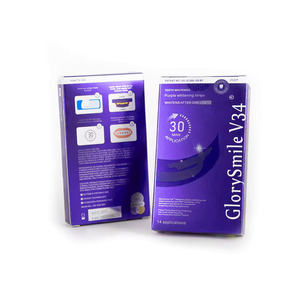 Purple Teeth Whitening Strips (PAP+ Formula)