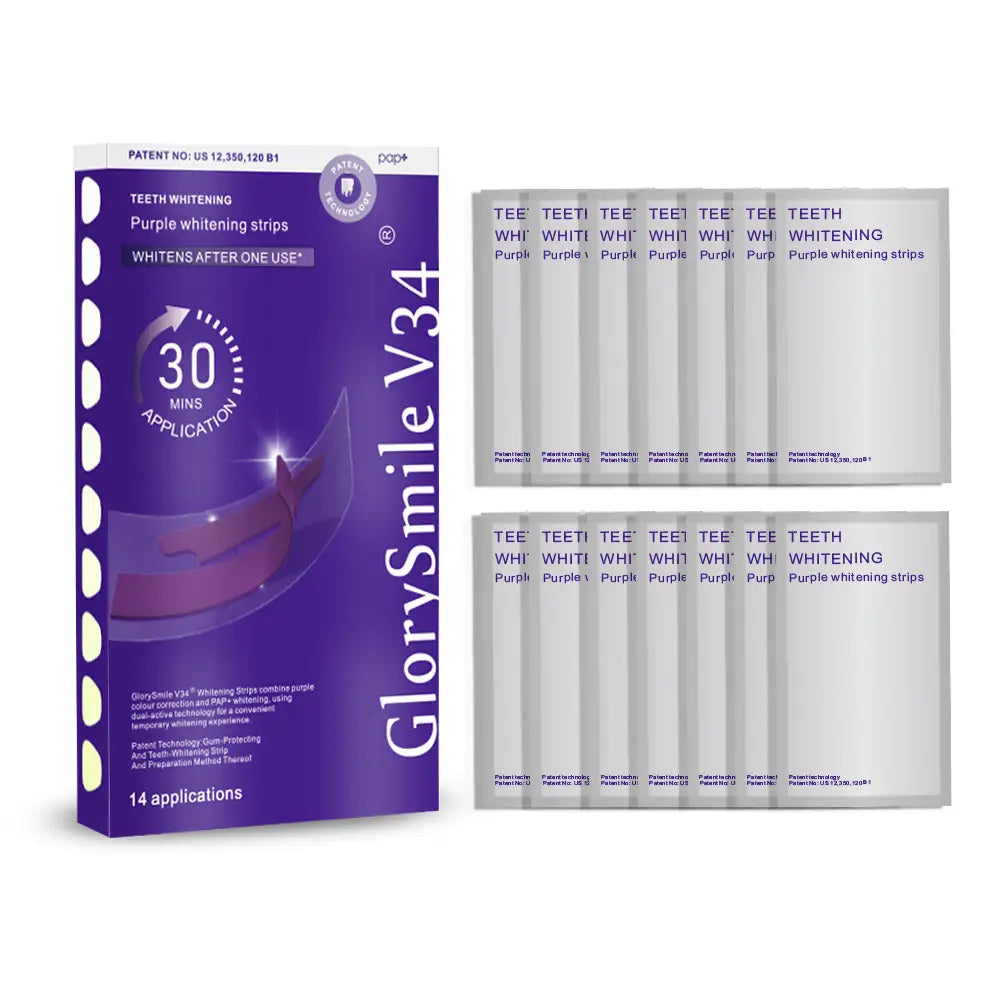 Purple Teeth Whitening Strips (PAP+ Formula)