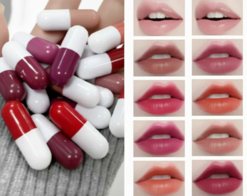 LMG BROTHS 18-Color Capsule Lipstick Set – Silky Smooth Matte Finish Mini Lipstick Pods (Travel Size & Portable)