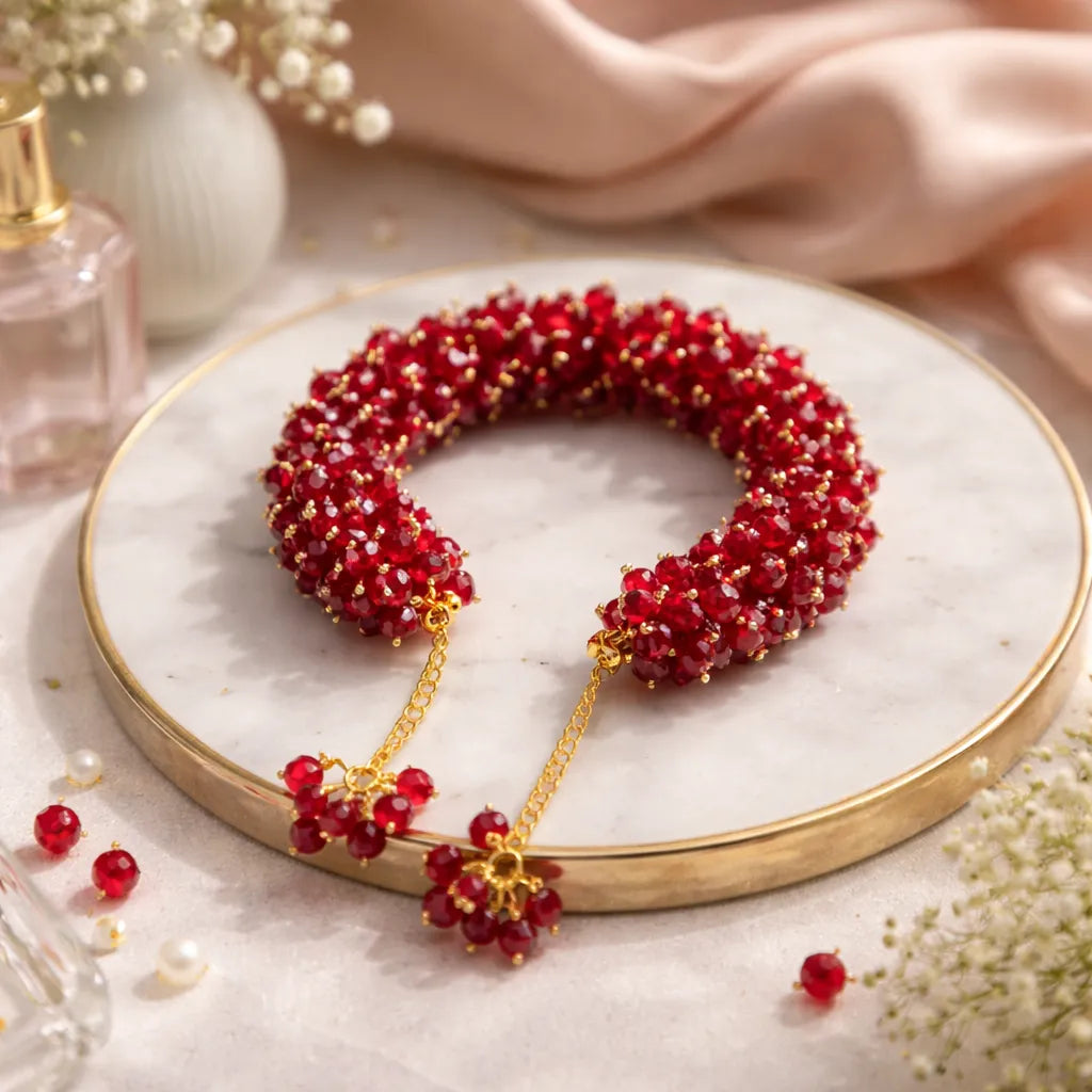 2 piece Crystal Gajra Bracelet For Girls