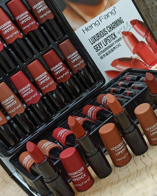 Huda Beauty Matte Lipstick Set - 12 Pcs