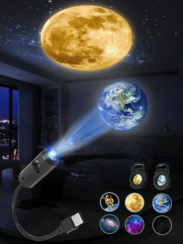 Mini Prijector Cosmic Mini Star Projector – 3 Lens Night Lamp – Aronza