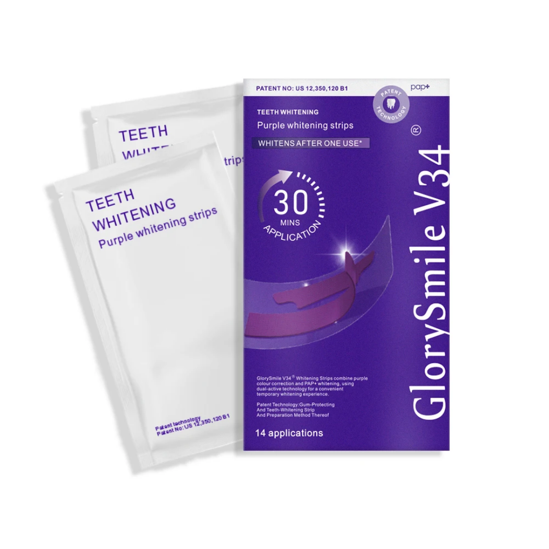 Purple Teeth Whitening Strips (PAP+ Formula)